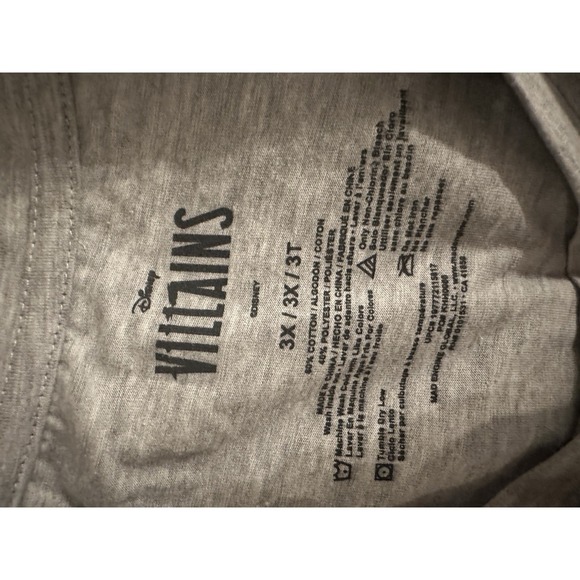 Disney Villains Gray T-Shirt 3X Ursula Maleficent Evil Queen Cruella de Vil - Picture 4 of 4